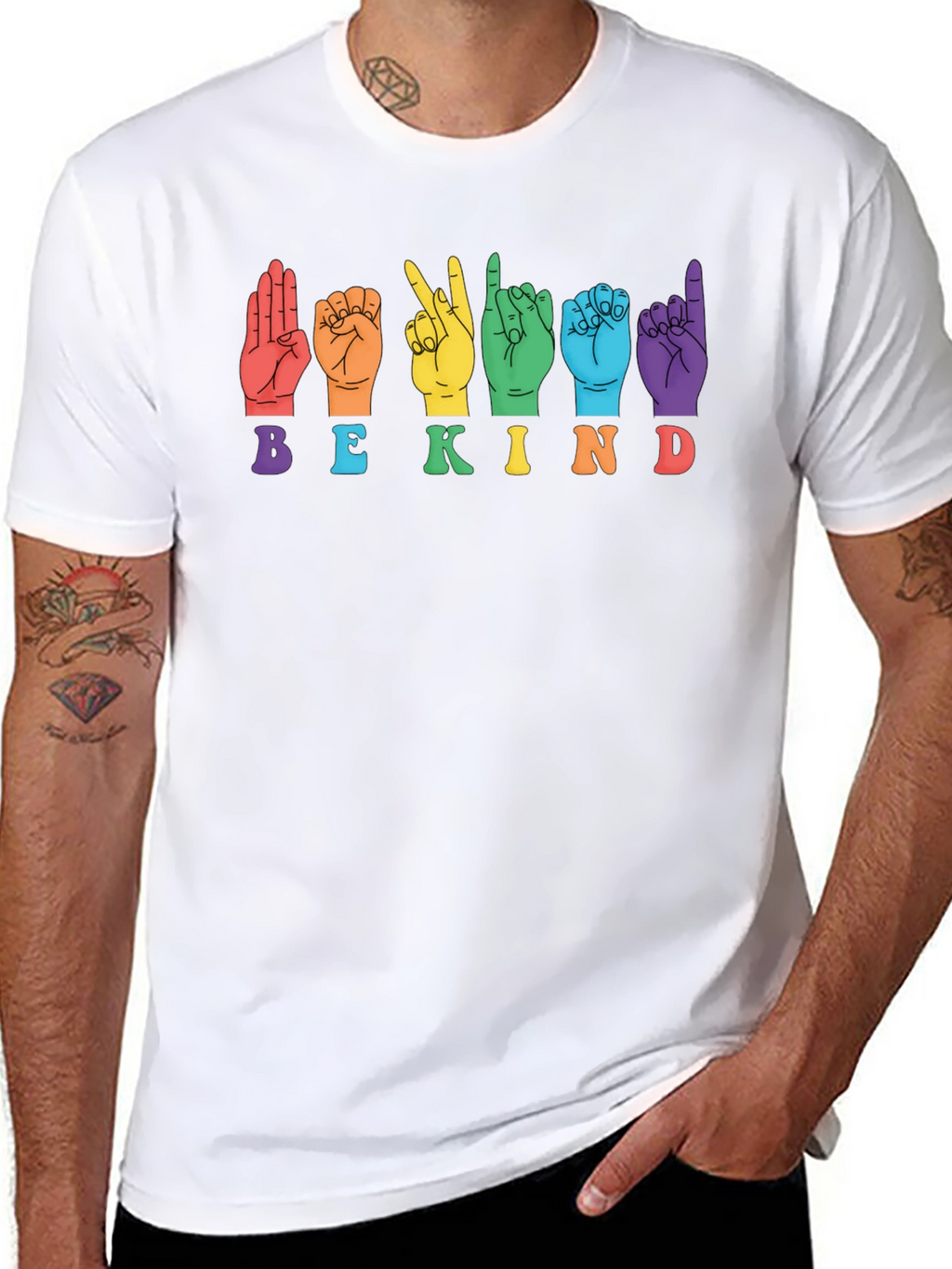 Be Kind Sign Language Graphic T-Shirt