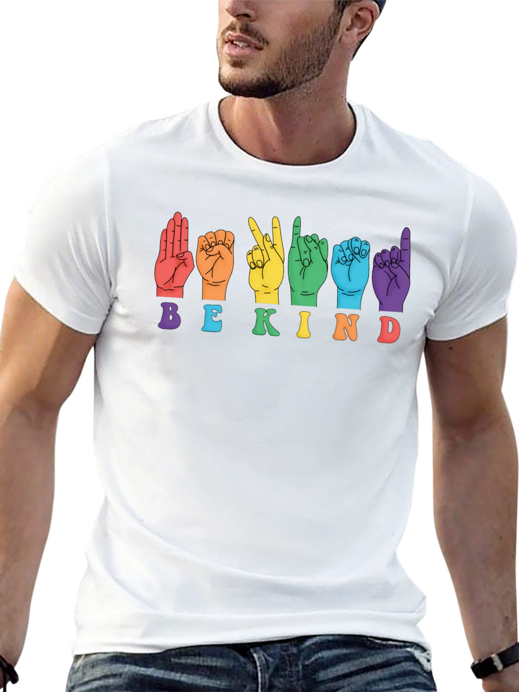Be Kind Sign Language Graphic T-Shirt