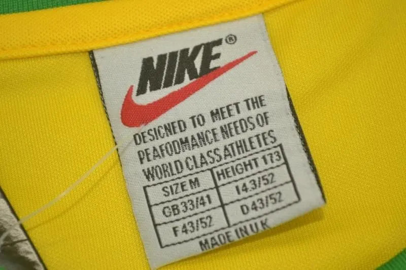 2000 Brazil Home Yellow Retro Soccer Jersey Detail 2