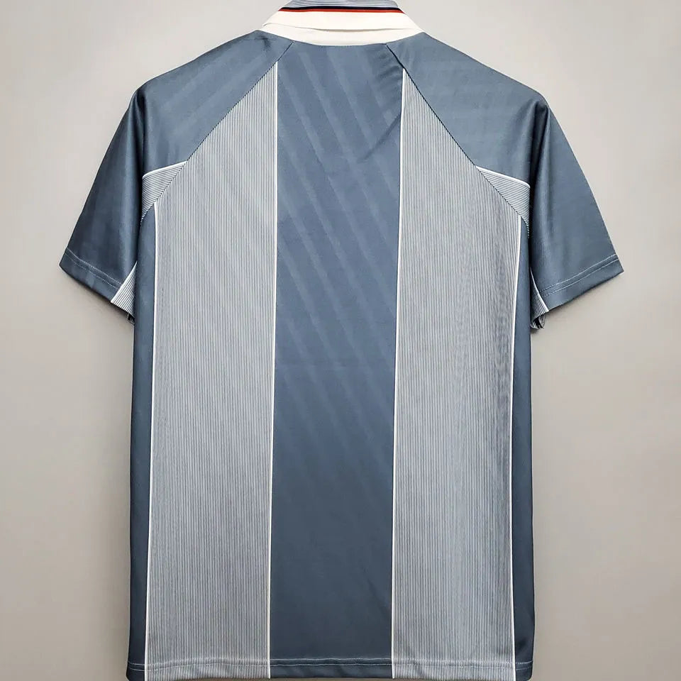 1996 England Away Grey Retro Soccer Jersey Detail 1