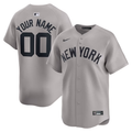 Men's New York Yankees Gray Away Limited Custom Jerseys