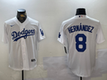 Men's Los Angeles Dodgers Enrique Hernandez #8 White Home Replica Player Jerseys