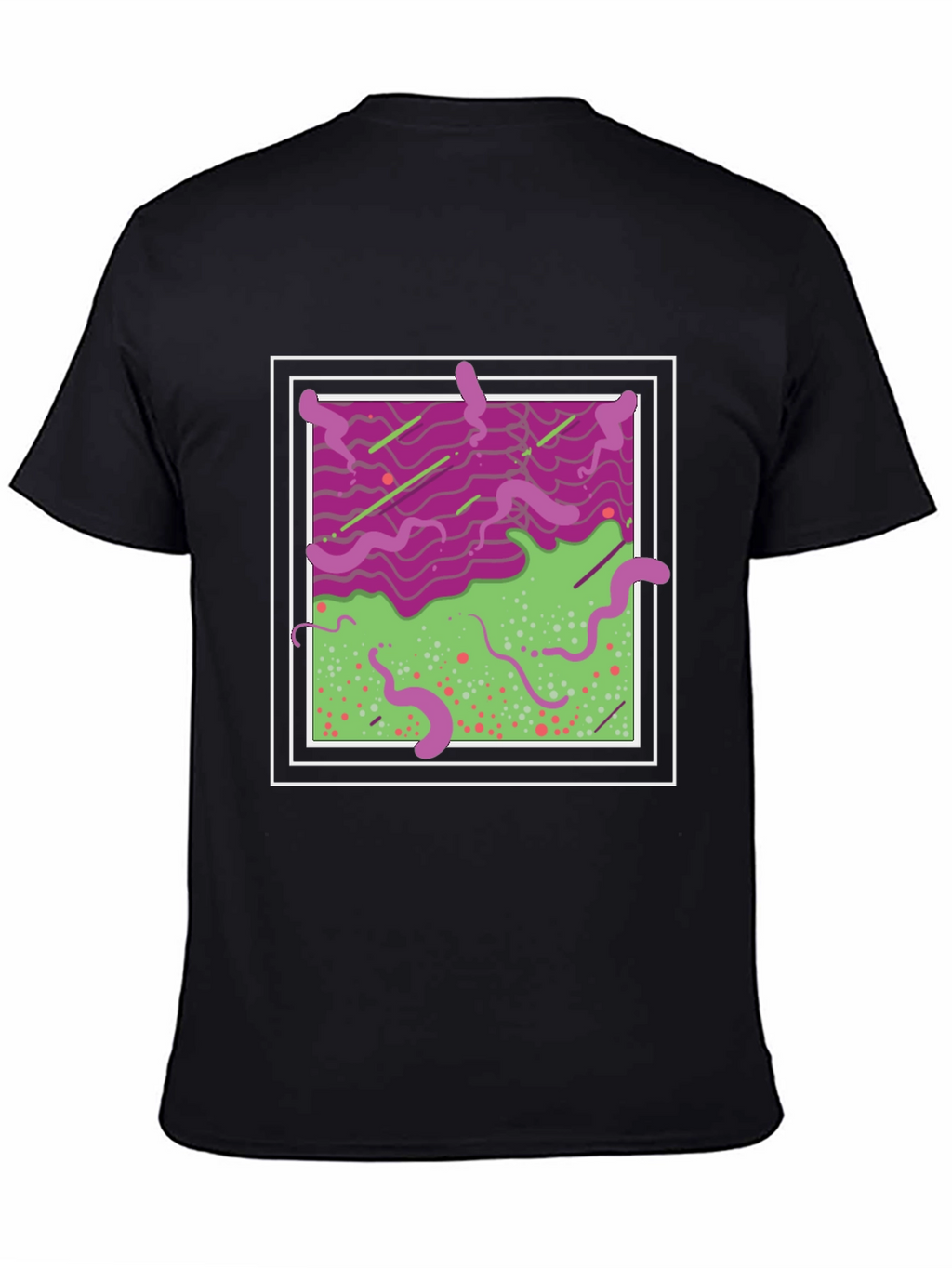Abstract Graphic T-Shirt - Mens Black Tee