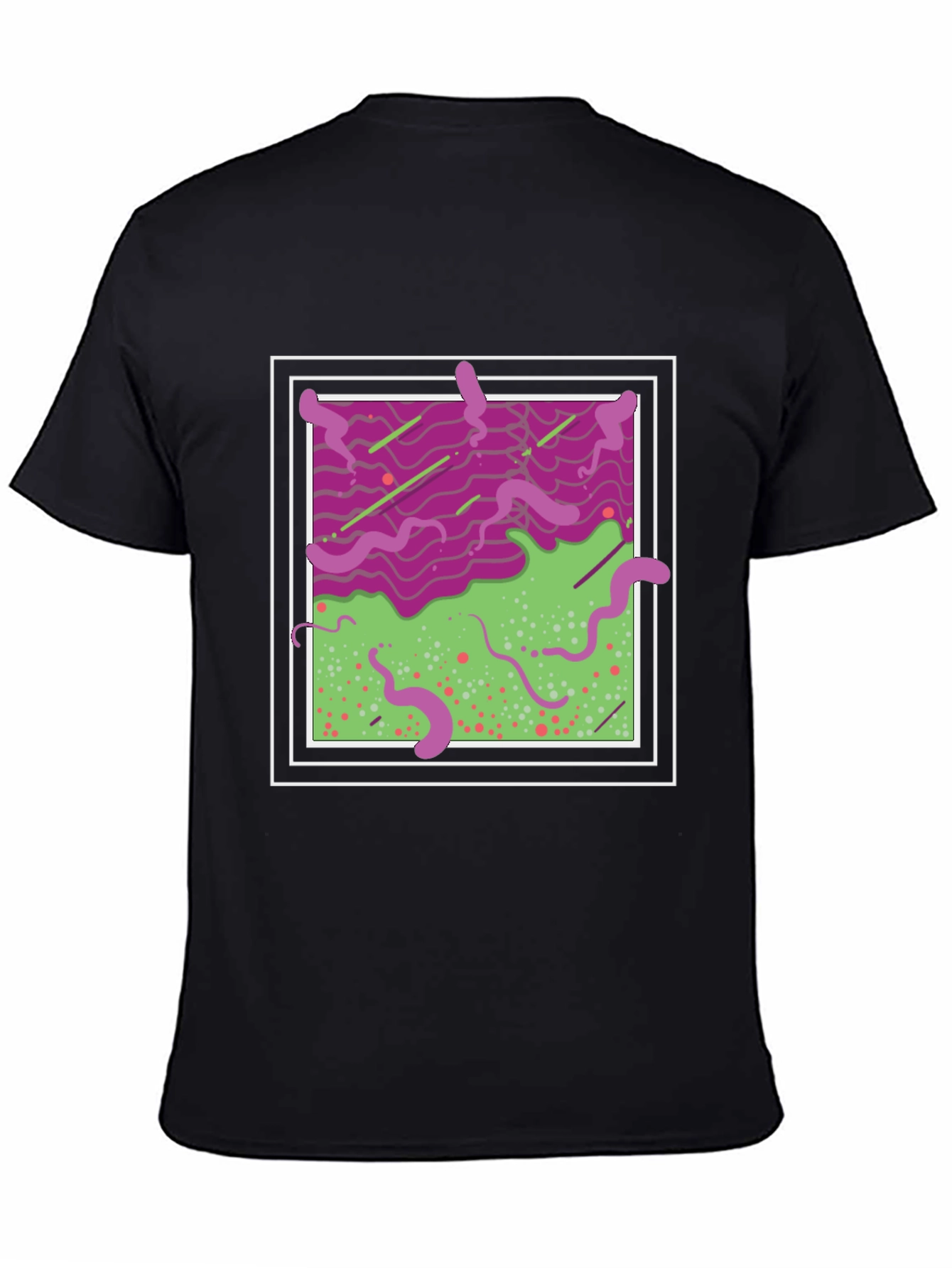 Abstract Graphic T-Shirt - Mens Black Tee