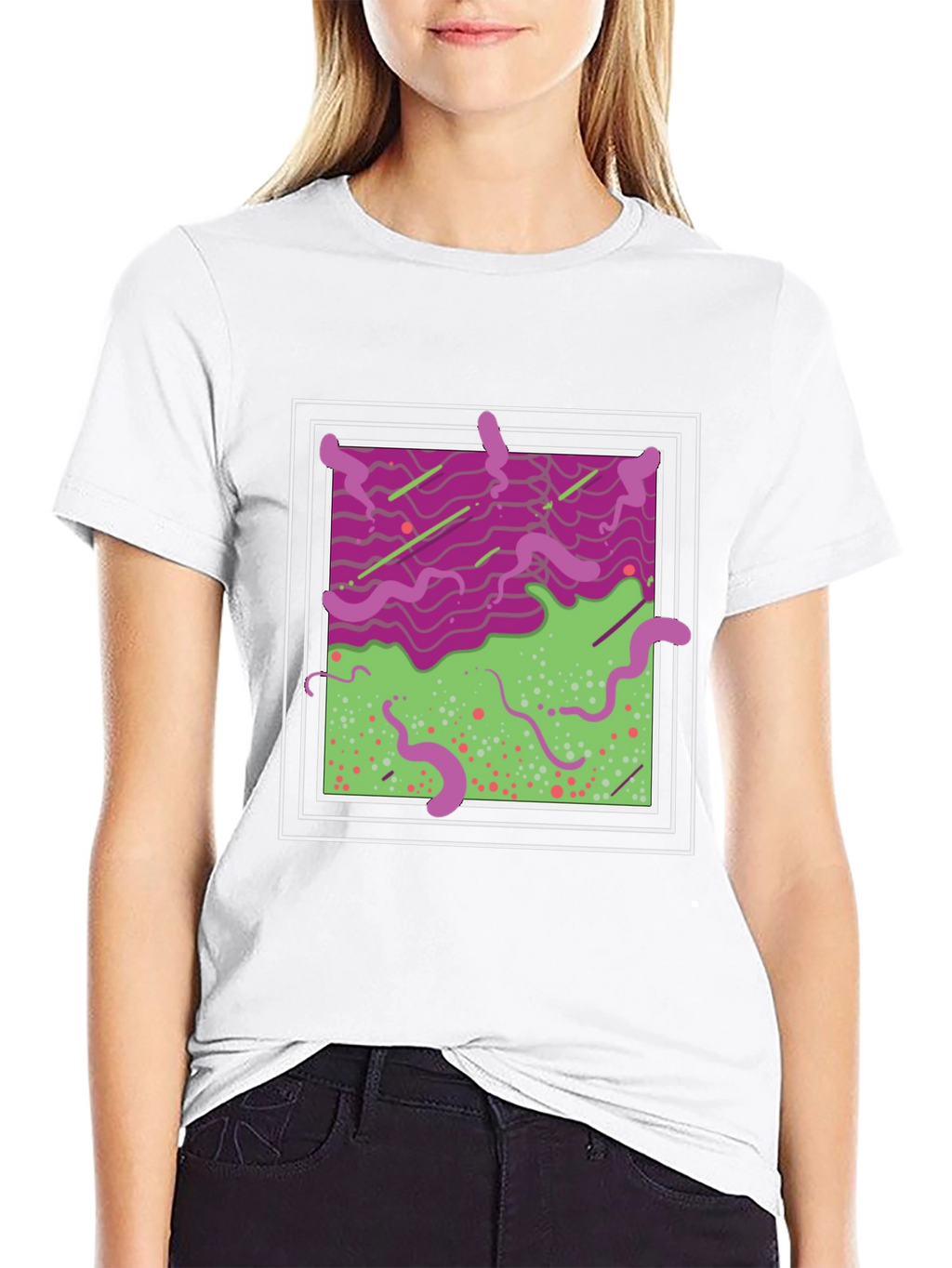 Abstract Graphic T-Shirt - Mens Black Tee