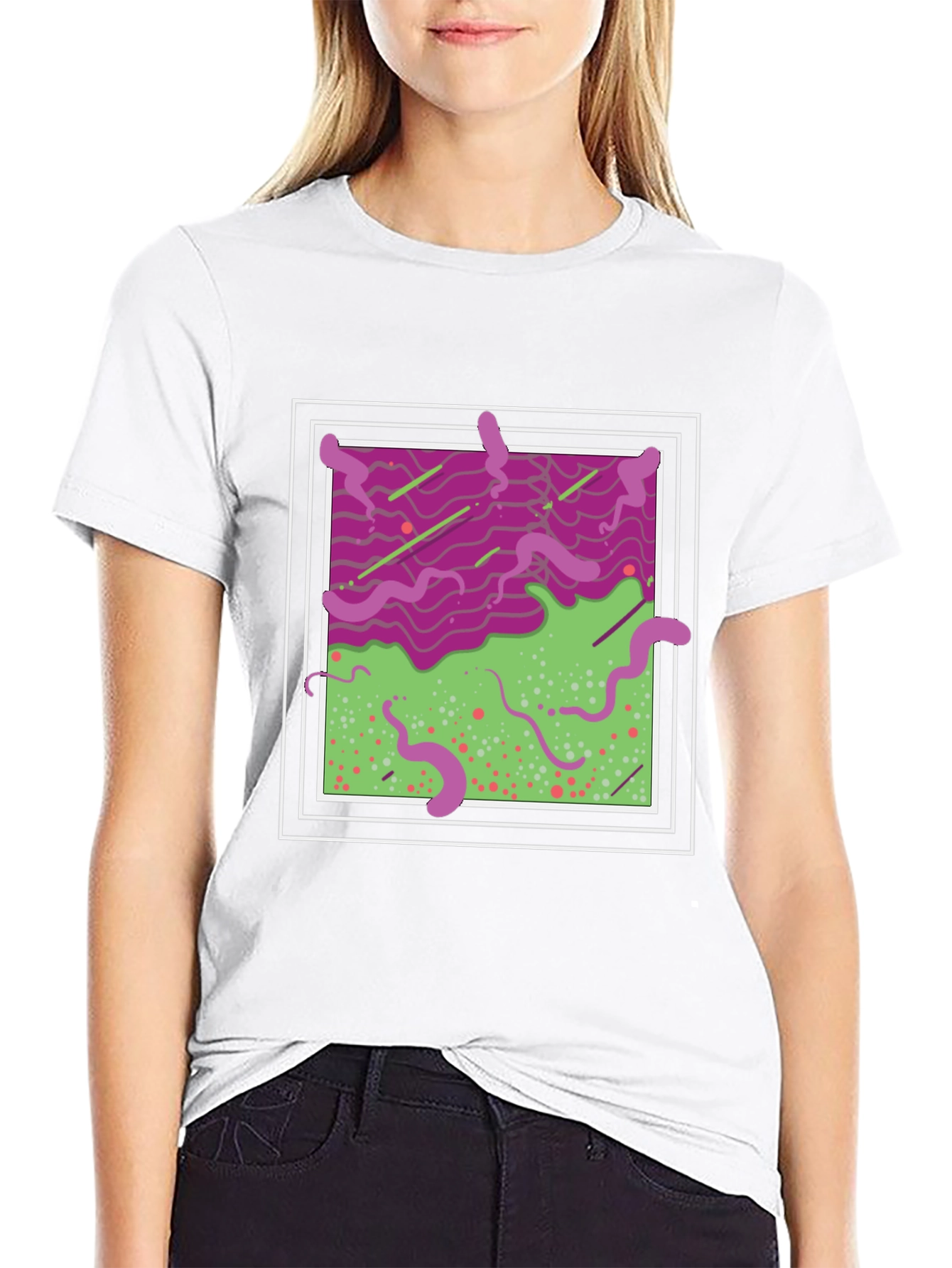 Abstract Graphic T-Shirt - Mens Black Tee