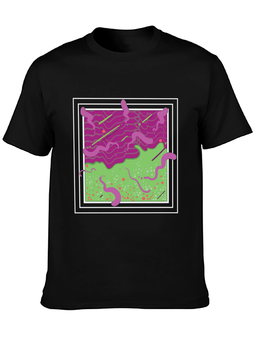 Abstract Graphic T-Shirt - Mens Black Tee