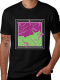 Abstract Graphic T-Shirt - Mens Black Tee