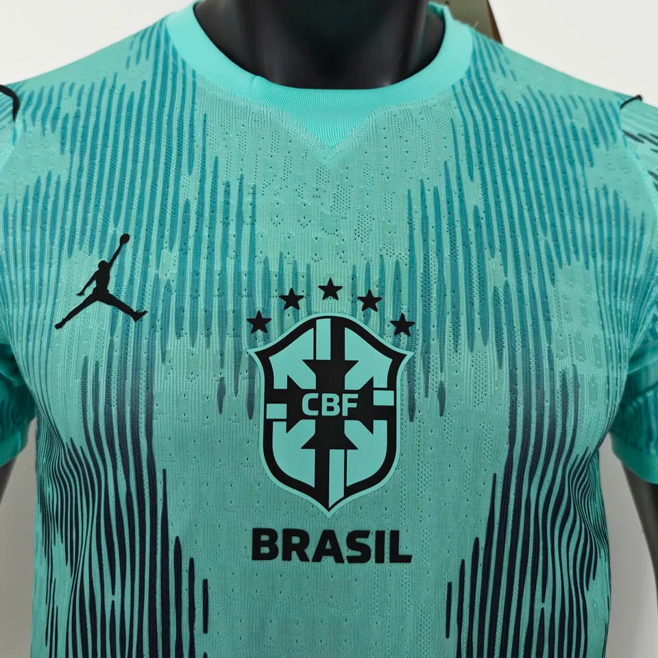 2026/27 Brazil Goalkeeper Player Version Soccer Jersey Detail 1