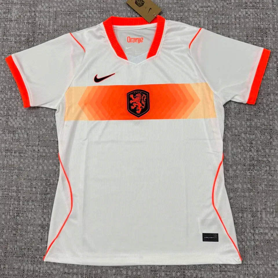 V. NISTELROOY #10 NL Away White Retro Jersey 2004 ★★ Detail 3