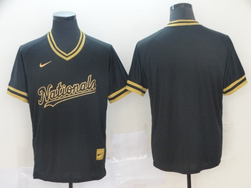 Men's Washington Nationals Black Alternate Authentic Blank Jerseys