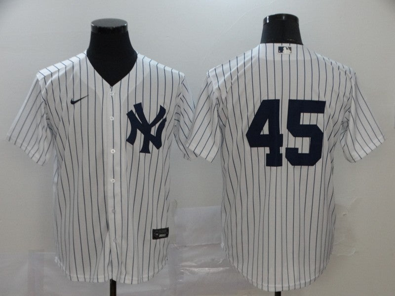 Men's New York Yankees Gerrit Cole #45 White Replica Player Name Jerseys