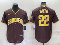 Men's San Diego Padres Juan Soto #22 Brown Replica Player Jerseys
