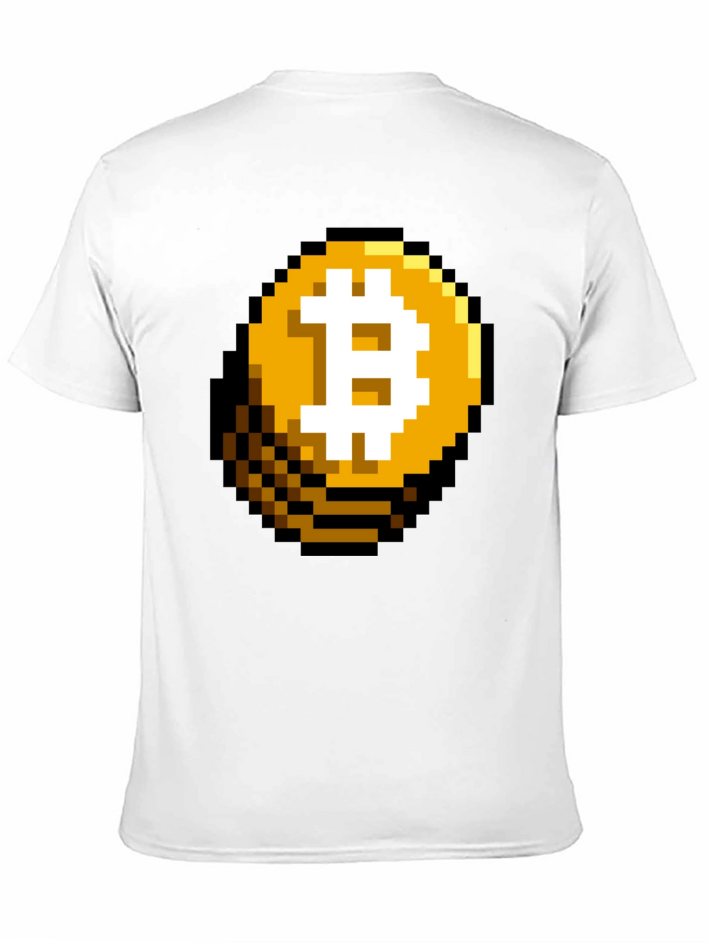 Pixel Bitcoin Graphic Black T-Shirt