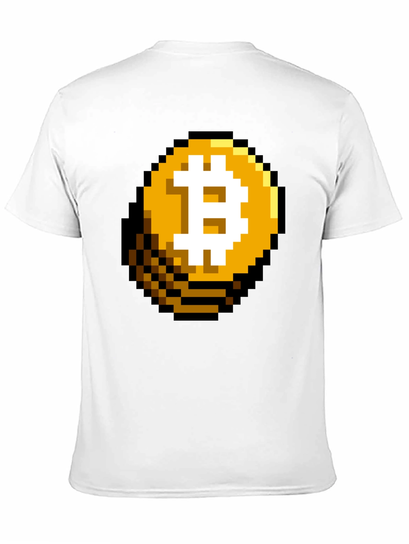 Pixel Bitcoin Graphic Black T-Shirt