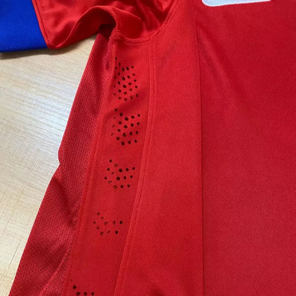 2015/16 Chile Home Red Retro Soccer Jersey Detail 2