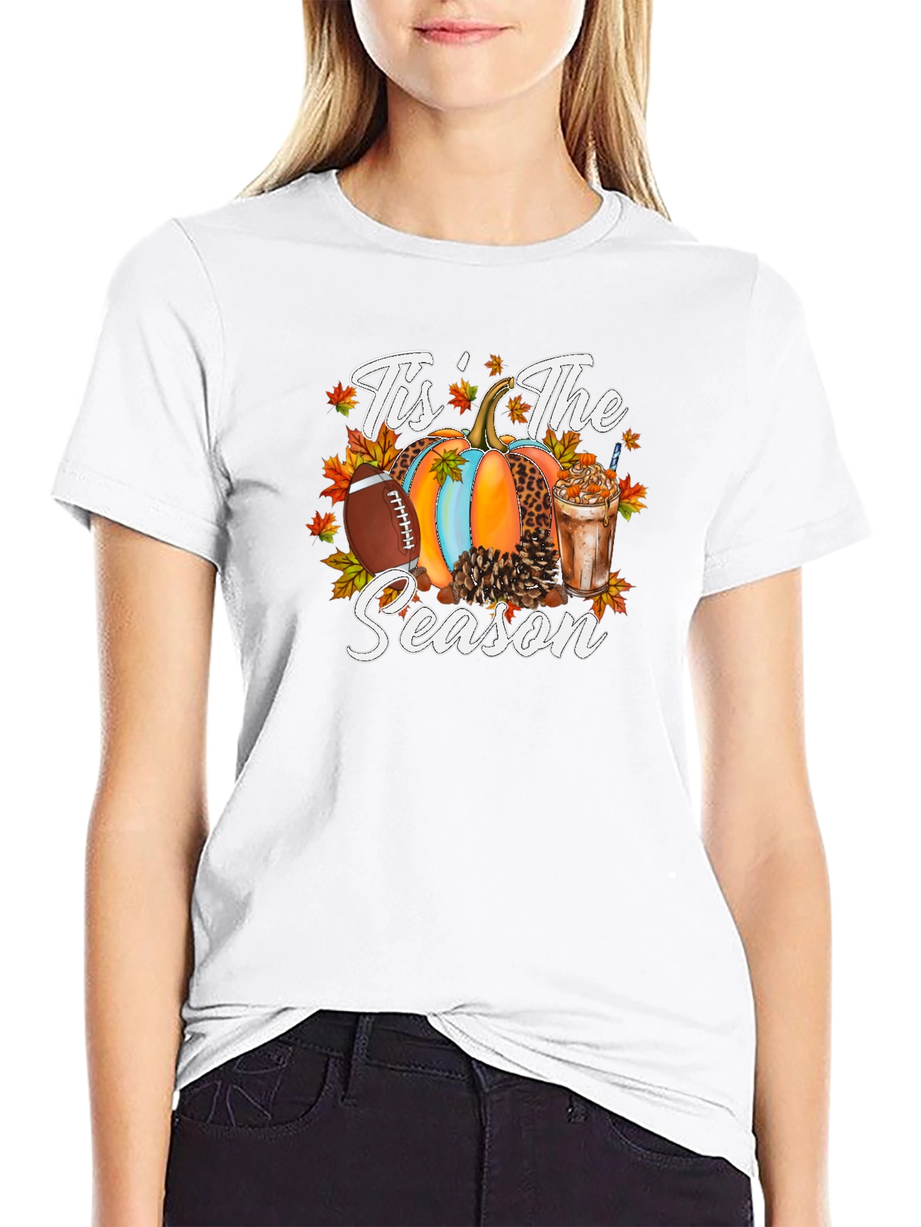 Tis The Season Fall Football Pumpkin Spice T-Shirt