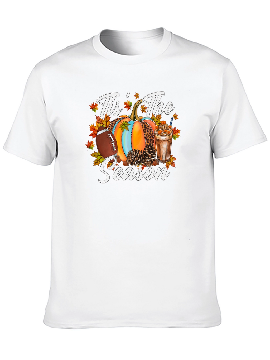 Tis The Season Fall Football Pumpkin Spice T-Shirt