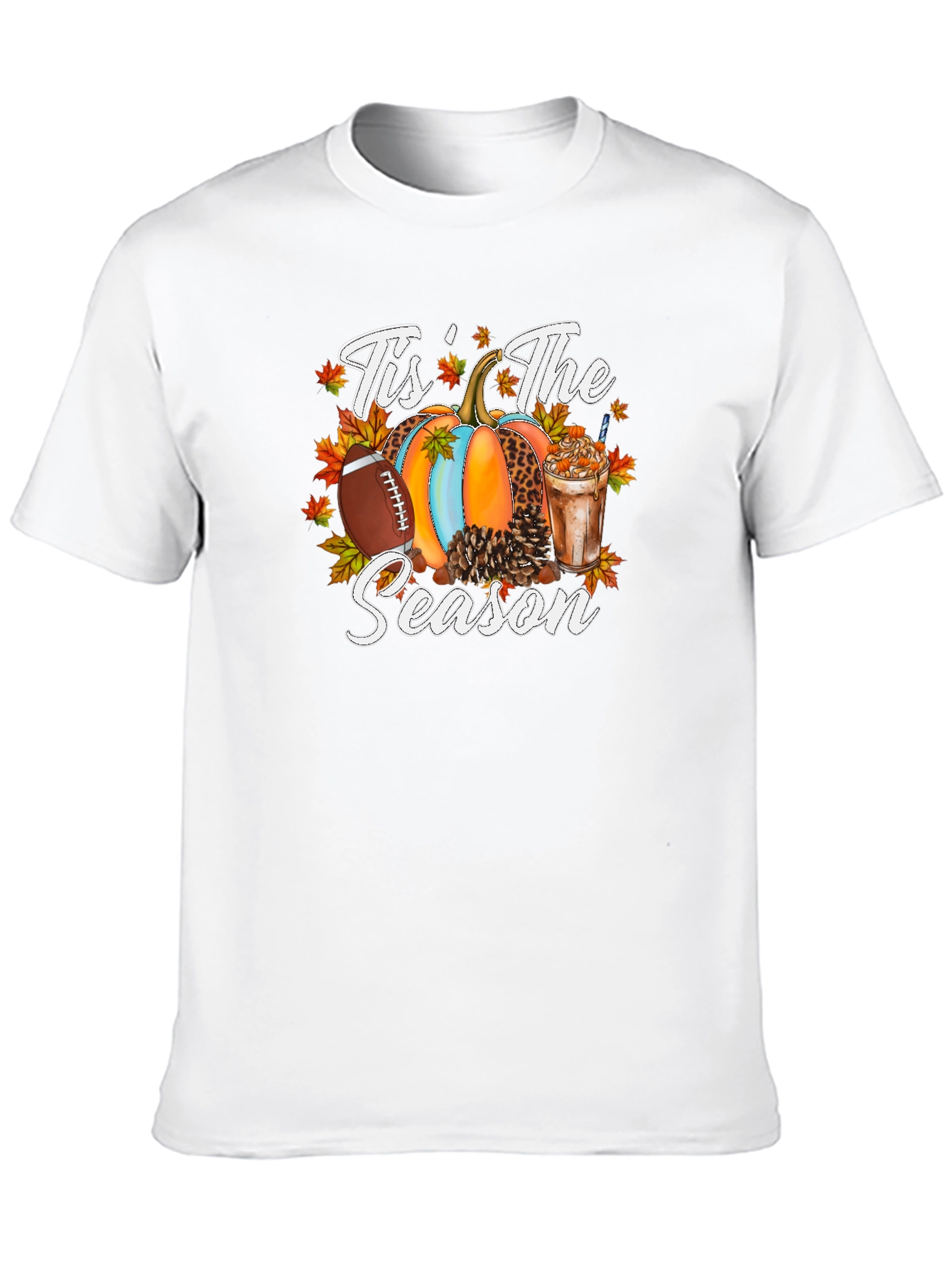 Tis The Season Fall Football Pumpkin Spice T-Shirt