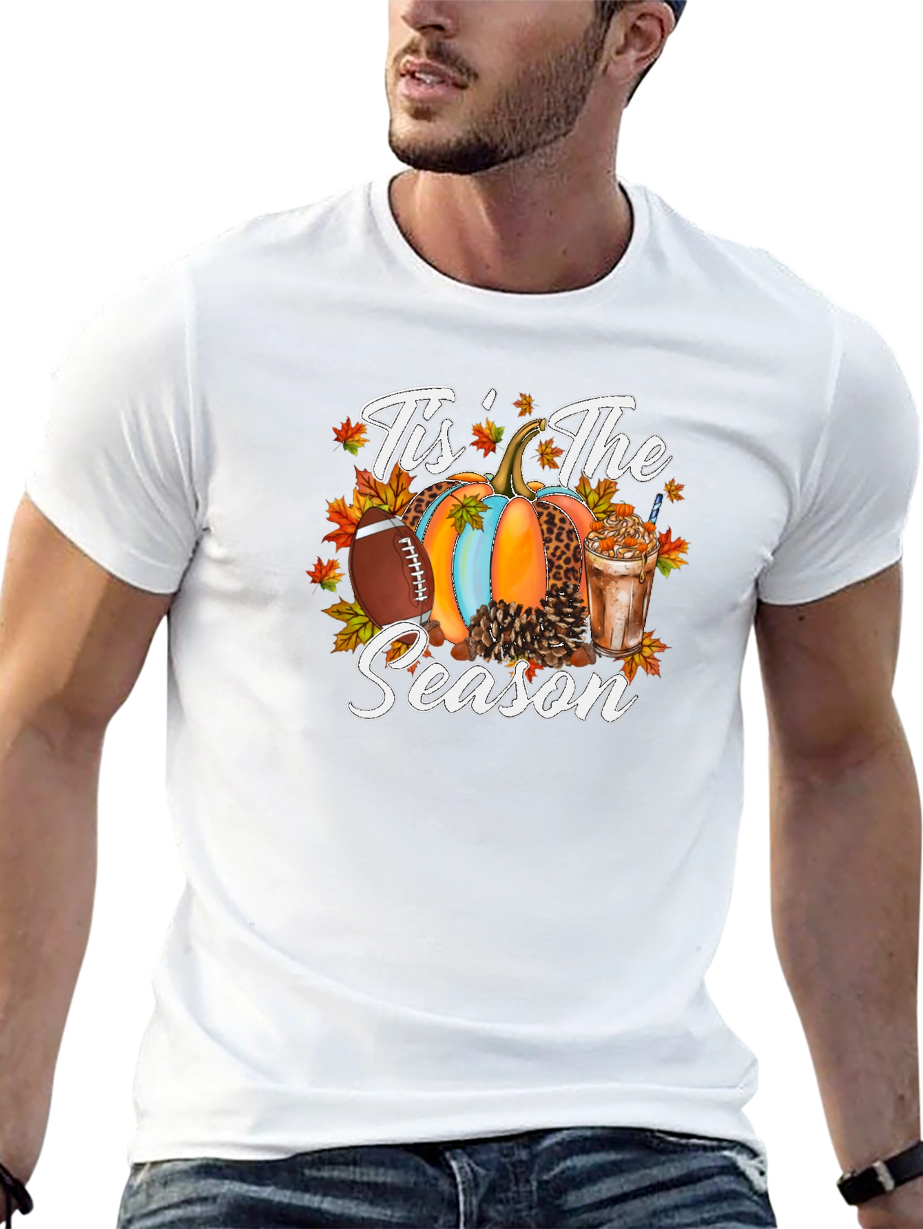 Tis The Season Fall Football Pumpkin Spice T-Shirt