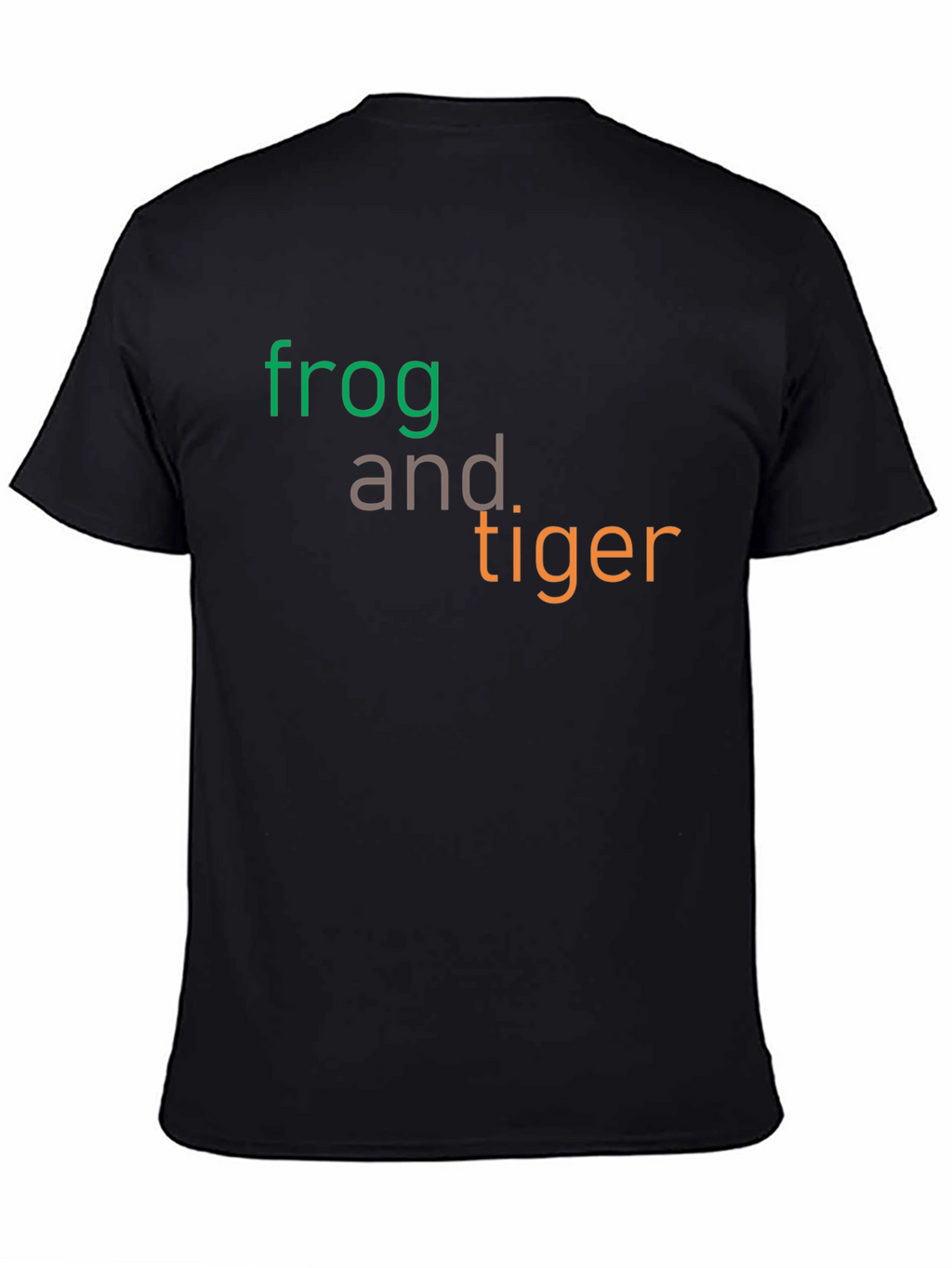 Frog and Tiger Graphic Tee - Black Cotton T-Shirt