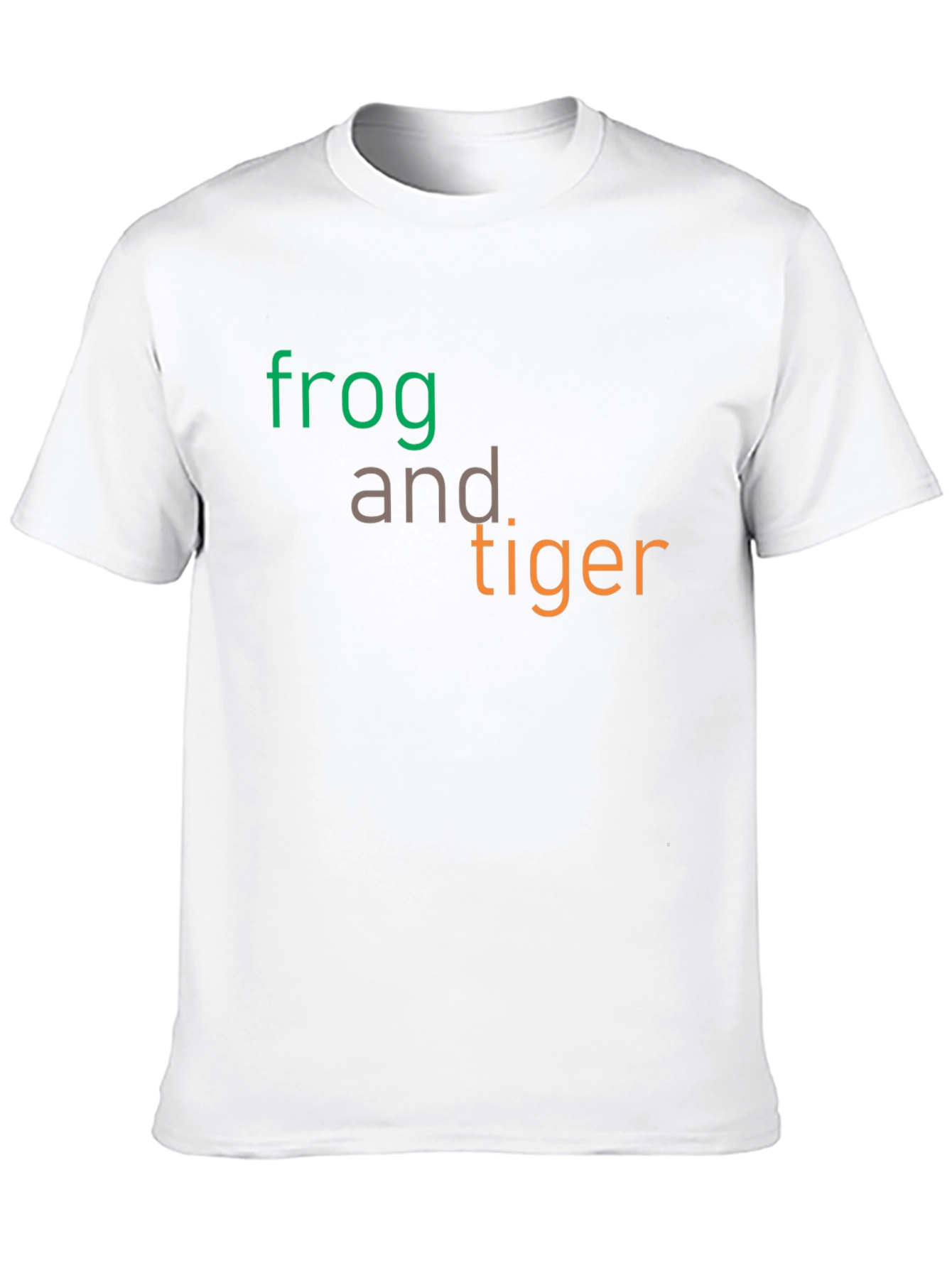 Frog and Tiger Graphic Tee - Black Cotton T-Shirt