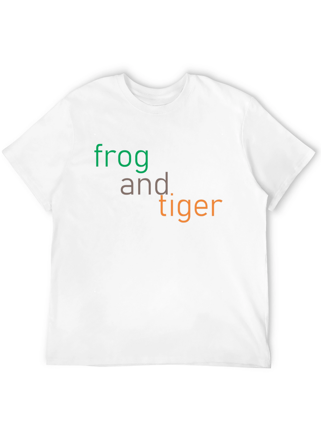 Frog and Tiger Graphic Tee - Black Cotton T-Shirt