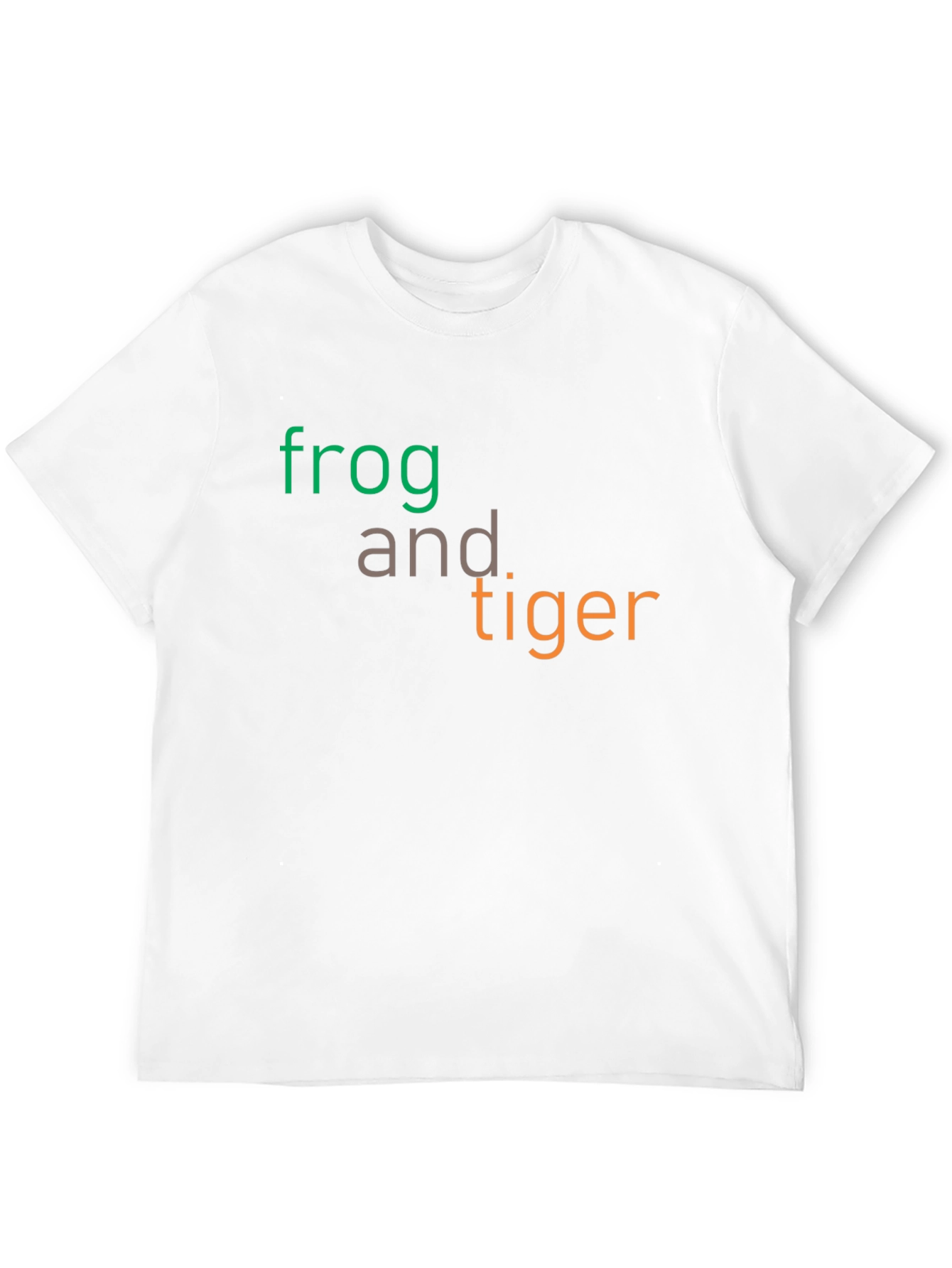Frog and Tiger Graphic Tee - Black Cotton T-Shirt