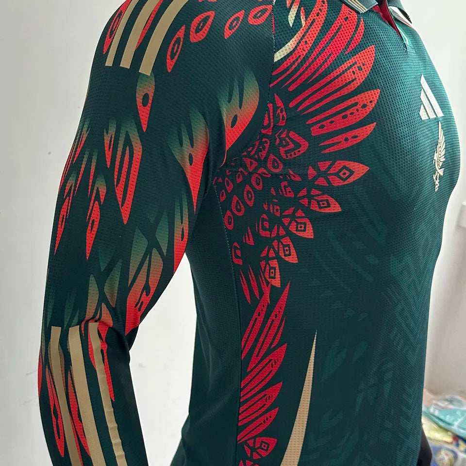 2025 Mexico Special Edition Player Version Long Sleever Jersey Detail 4