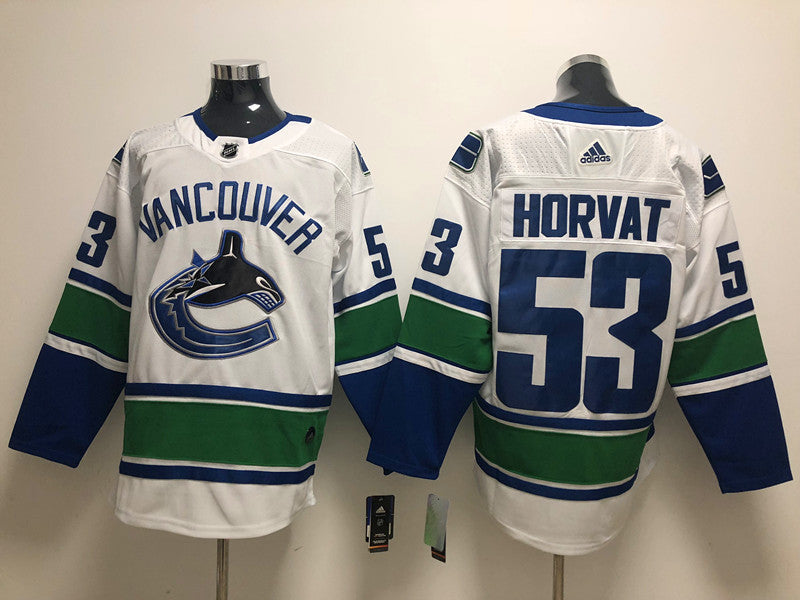Men's Vancouver Canucks Bo Horvat #53 White Breakaway Jerseys
