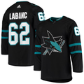 Men's San Jose Sharks Kevin Labanc #62 Black Alternate Authentic Jerseys
