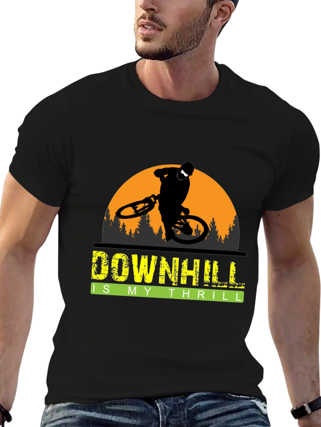 Downhill is My Thrill Graphic Tee - Mountain Biking Shirt