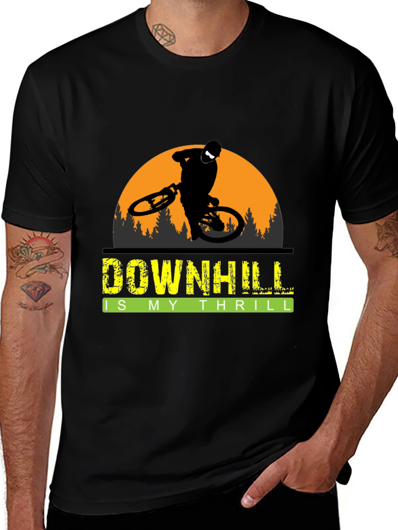 Downhill is My Thrill Graphic Tee - Mountain Biking Shirt