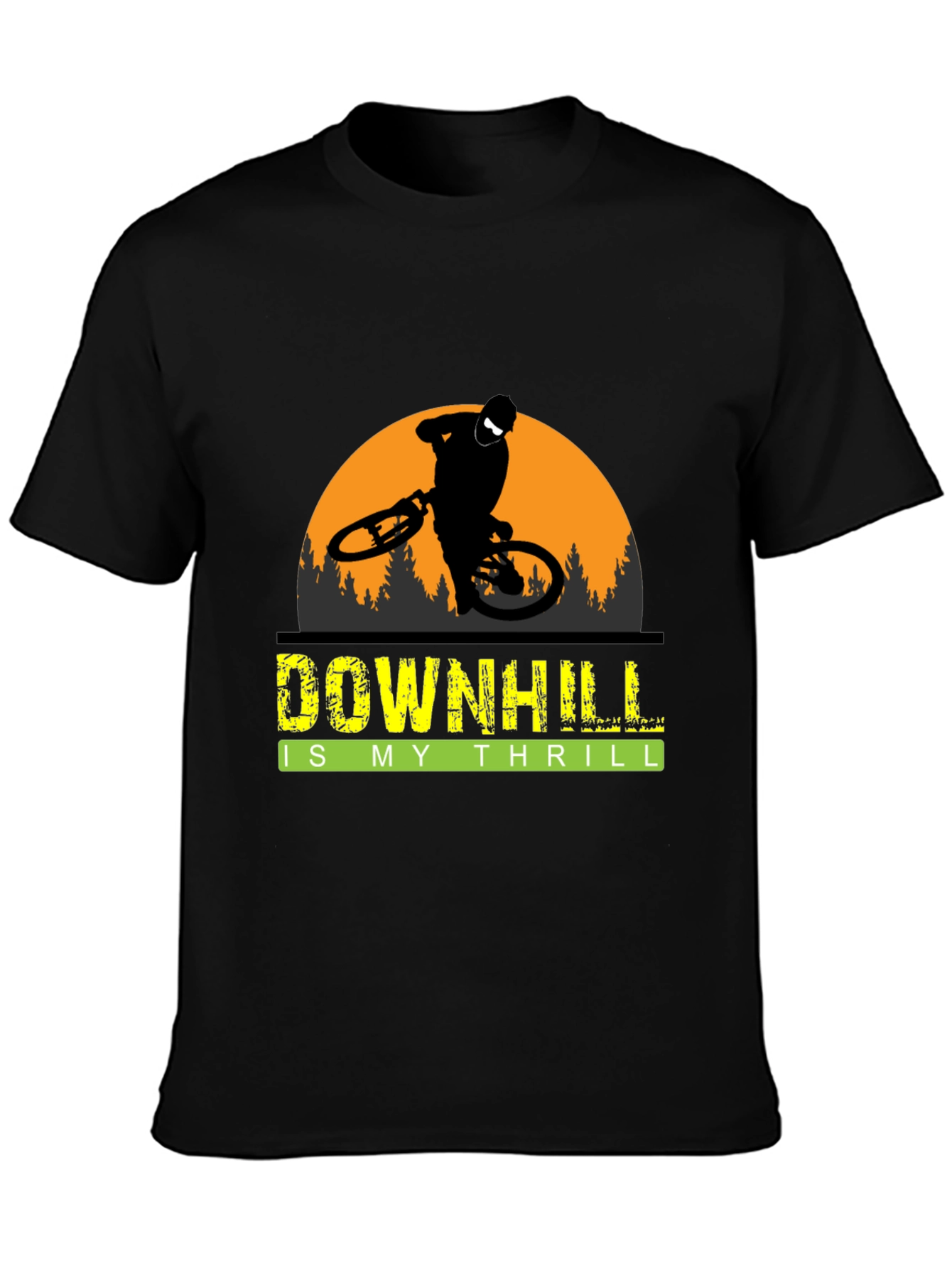 Downhill is My Thrill Graphic Tee - Mountain Biking Shirt
