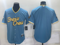 Men's Milwaukee Brewers Powder Blue 2022 City Connect Replica Blank Jerseys