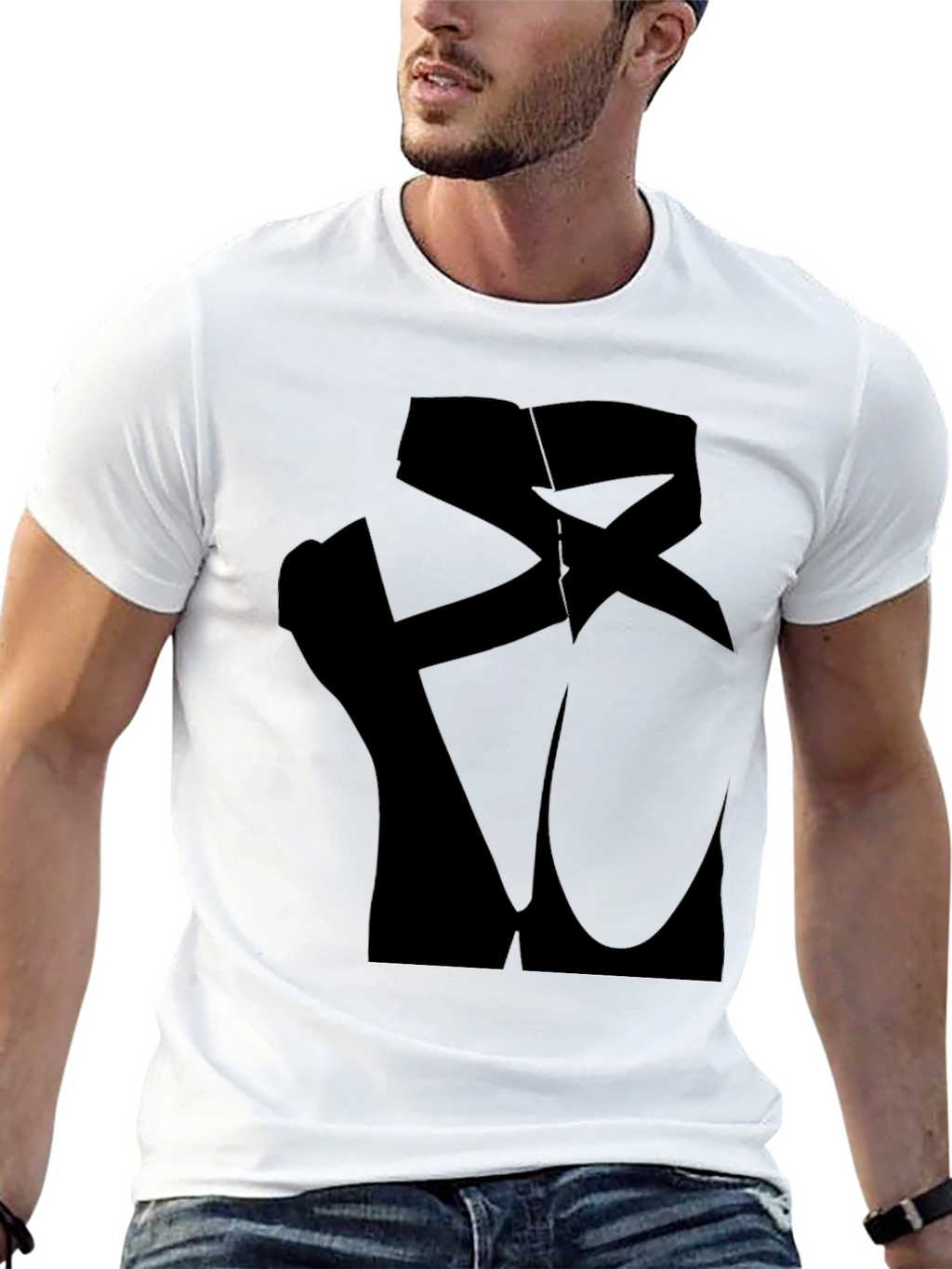 Abstract Ballet Pointe Shoes Graphic Tee - Black