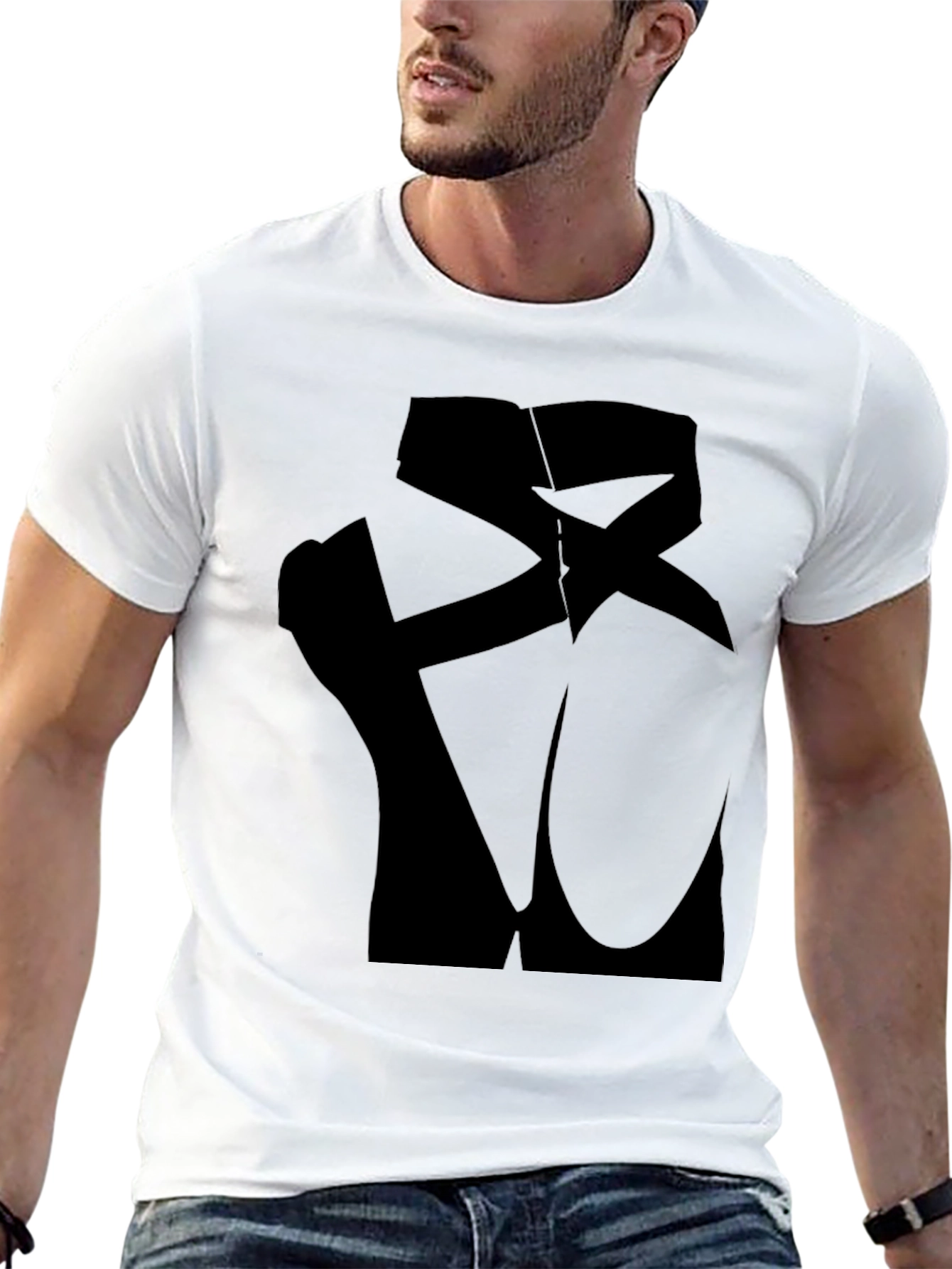 Abstract Ballet Pointe Shoes Graphic Tee - Black