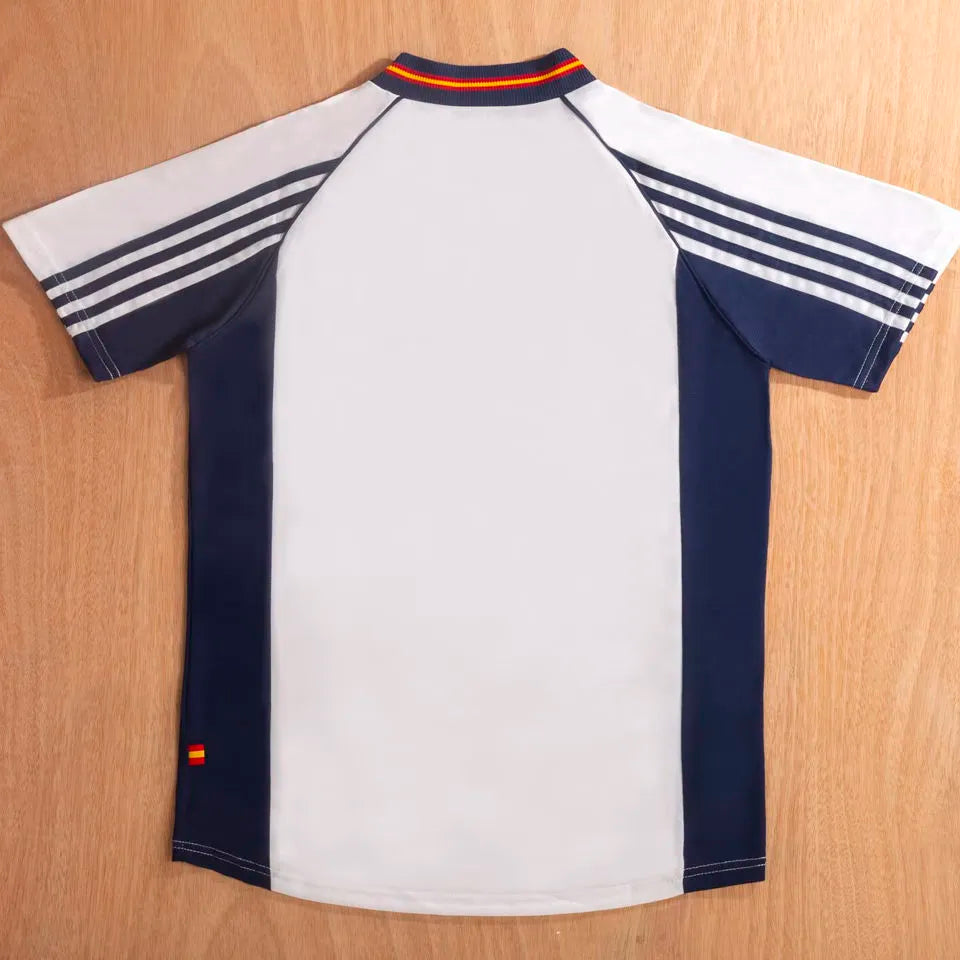 1998 Spain Away Retro Soccer Jersey Back