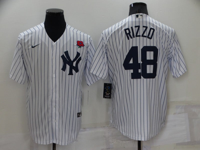 Men's New York Yankees Anthony Rizzo #48 White Replica Player Jerseys