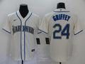 Men's Seattle Mariners Ken Griffey Jr. #24 Beige Replica Baseball Jerseys