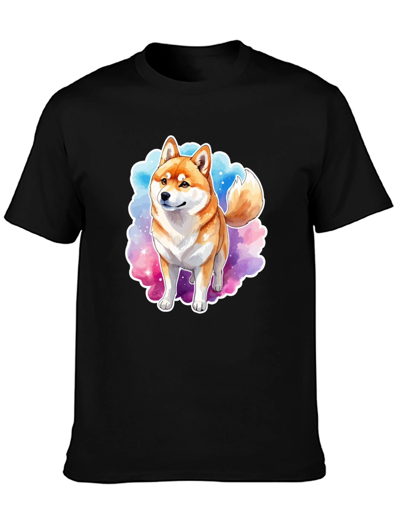 Shiba Inu Watercolor Graphic Tee