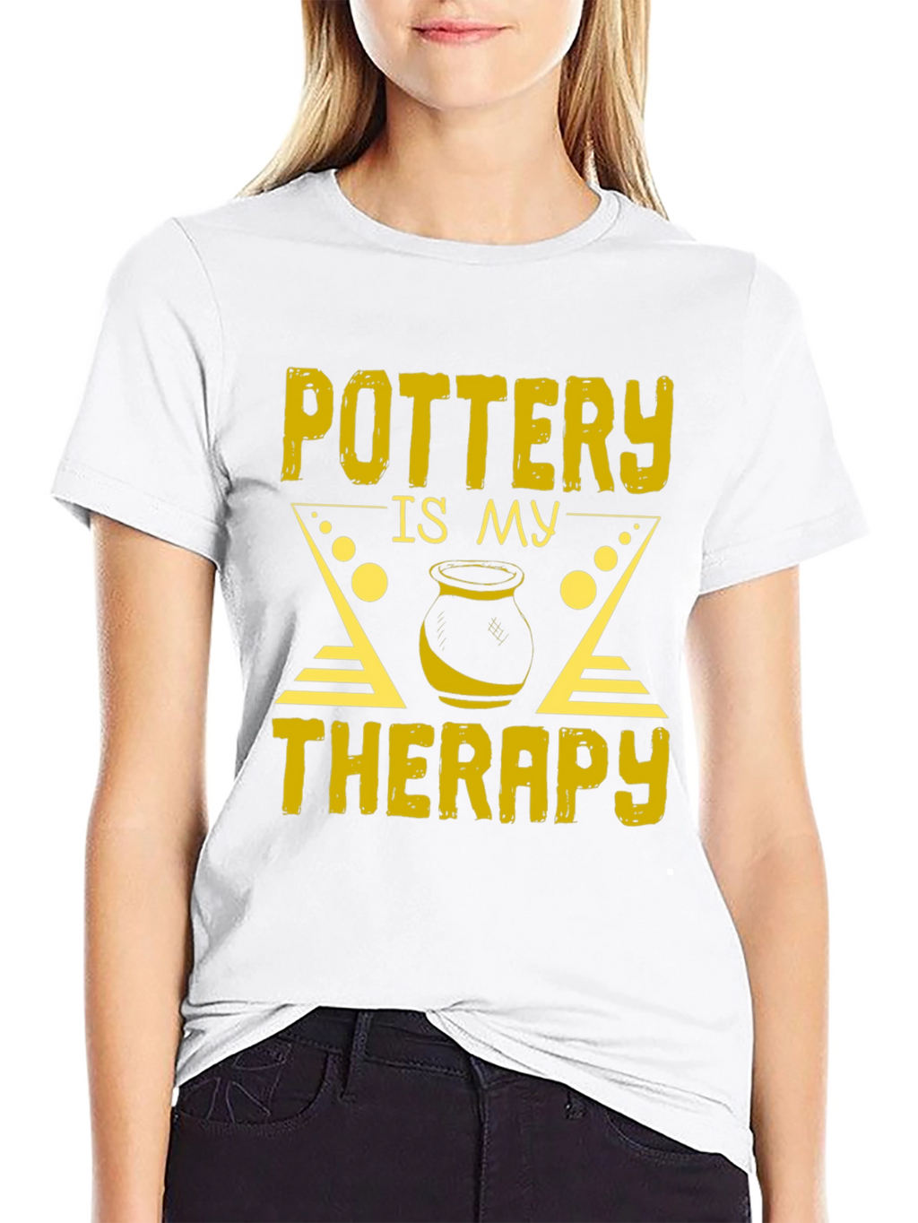 Pottery is My Therapy T-Shirt - Black