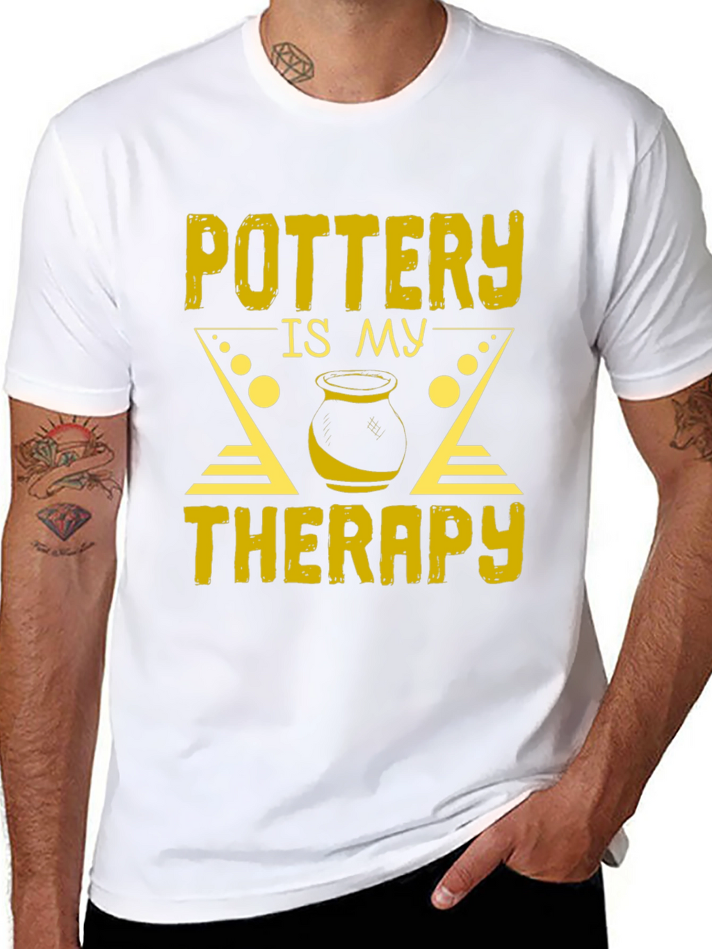 Pottery is My Therapy T-Shirt - Black