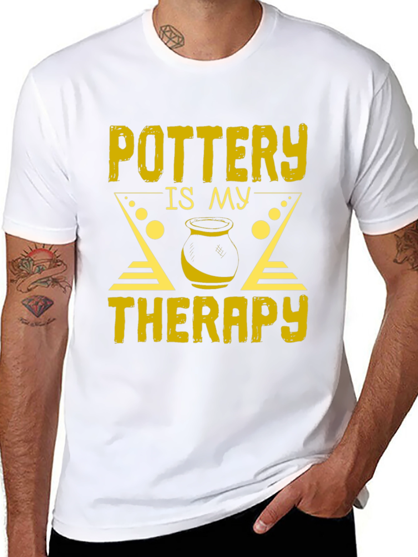 Pottery is My Therapy T-Shirt - Black