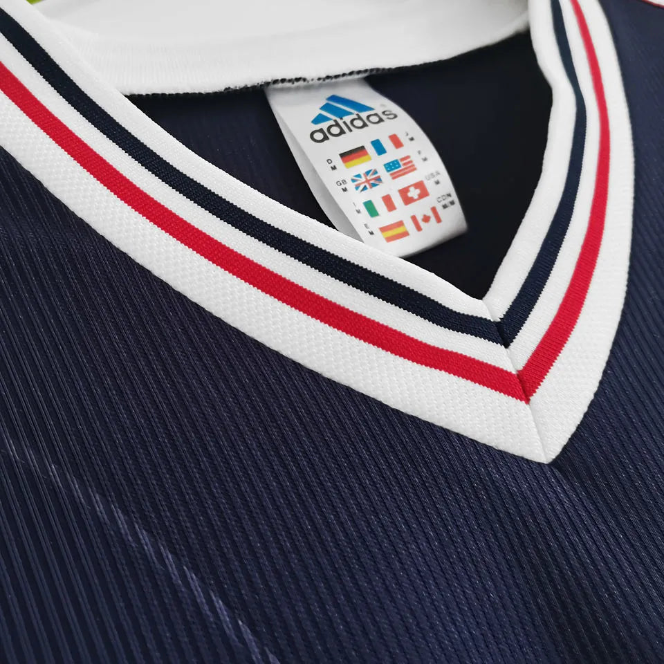 1998 Yugoslavia Home Blue Retro Soccer Jersey Detail 2