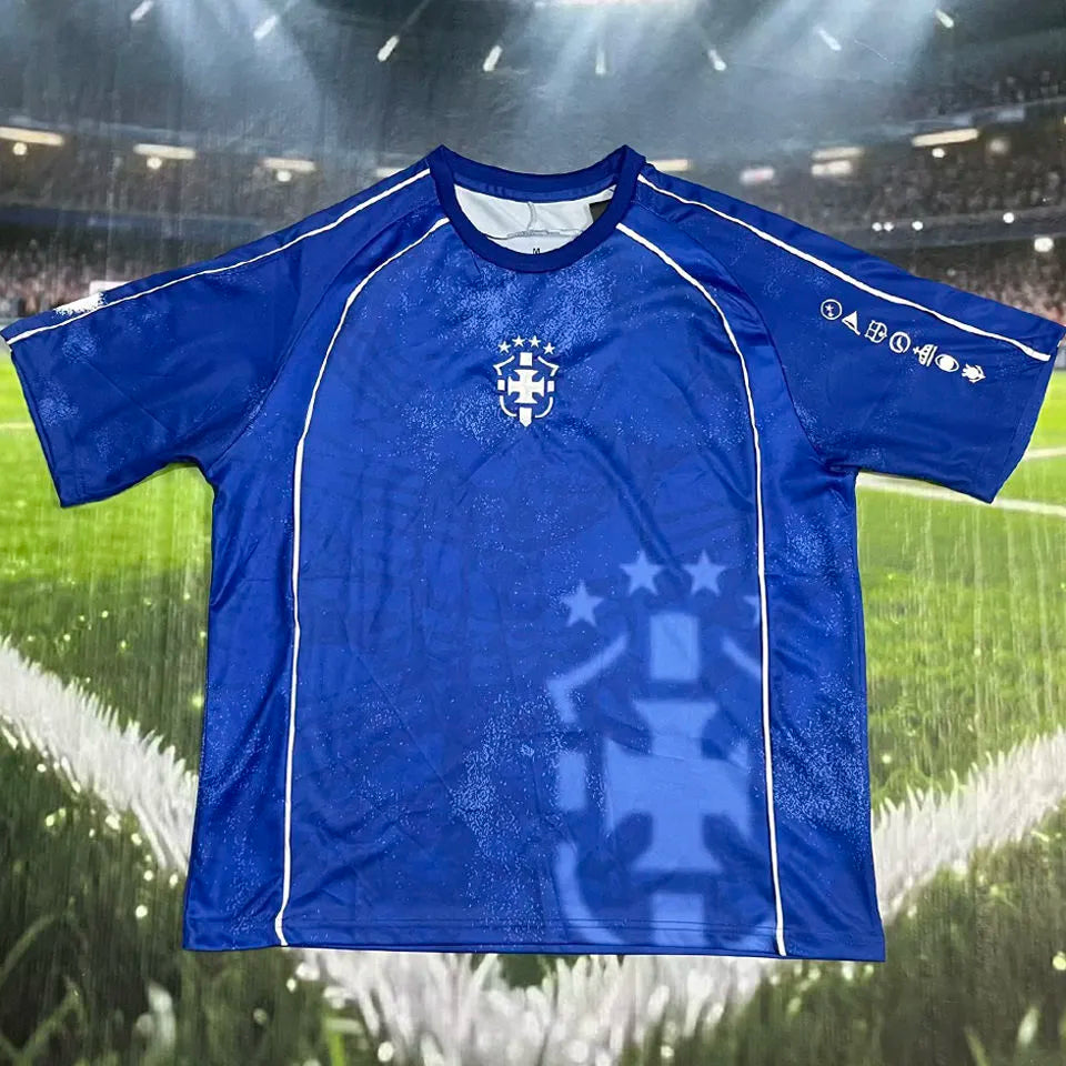 o fenomeno #9 Brazil Blue Special Edition Retro Style Fans Jersey Back