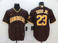 Men's San Diego Padres Fernando Tatis Jr. #23 Stitched Brown Jerseys