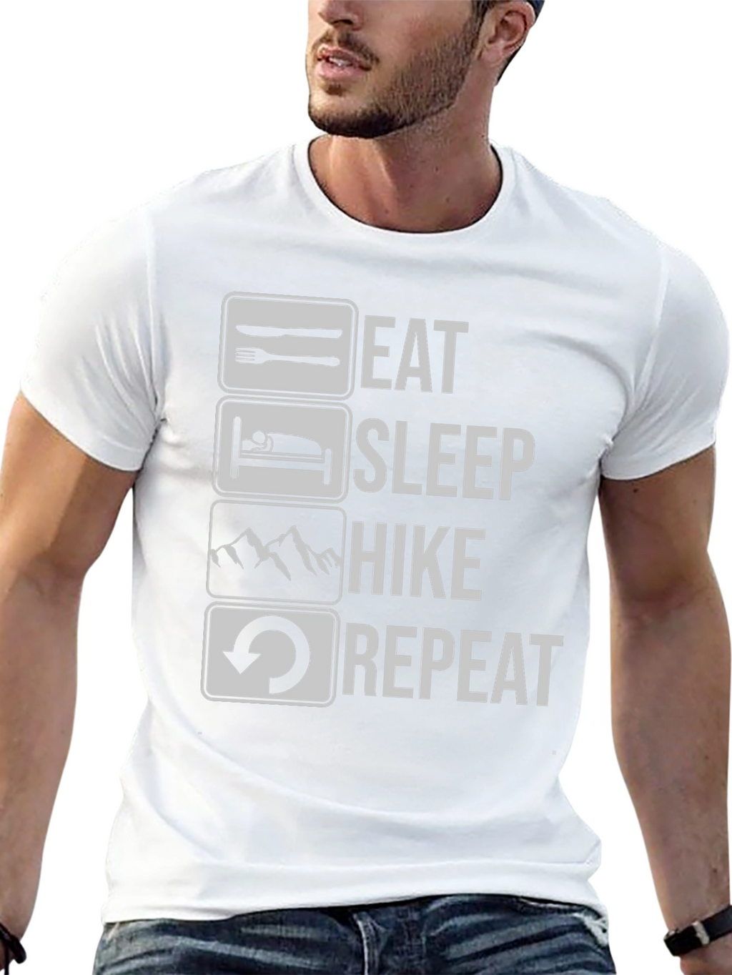 Eat Sleep Hike Repeat Graphic Tee