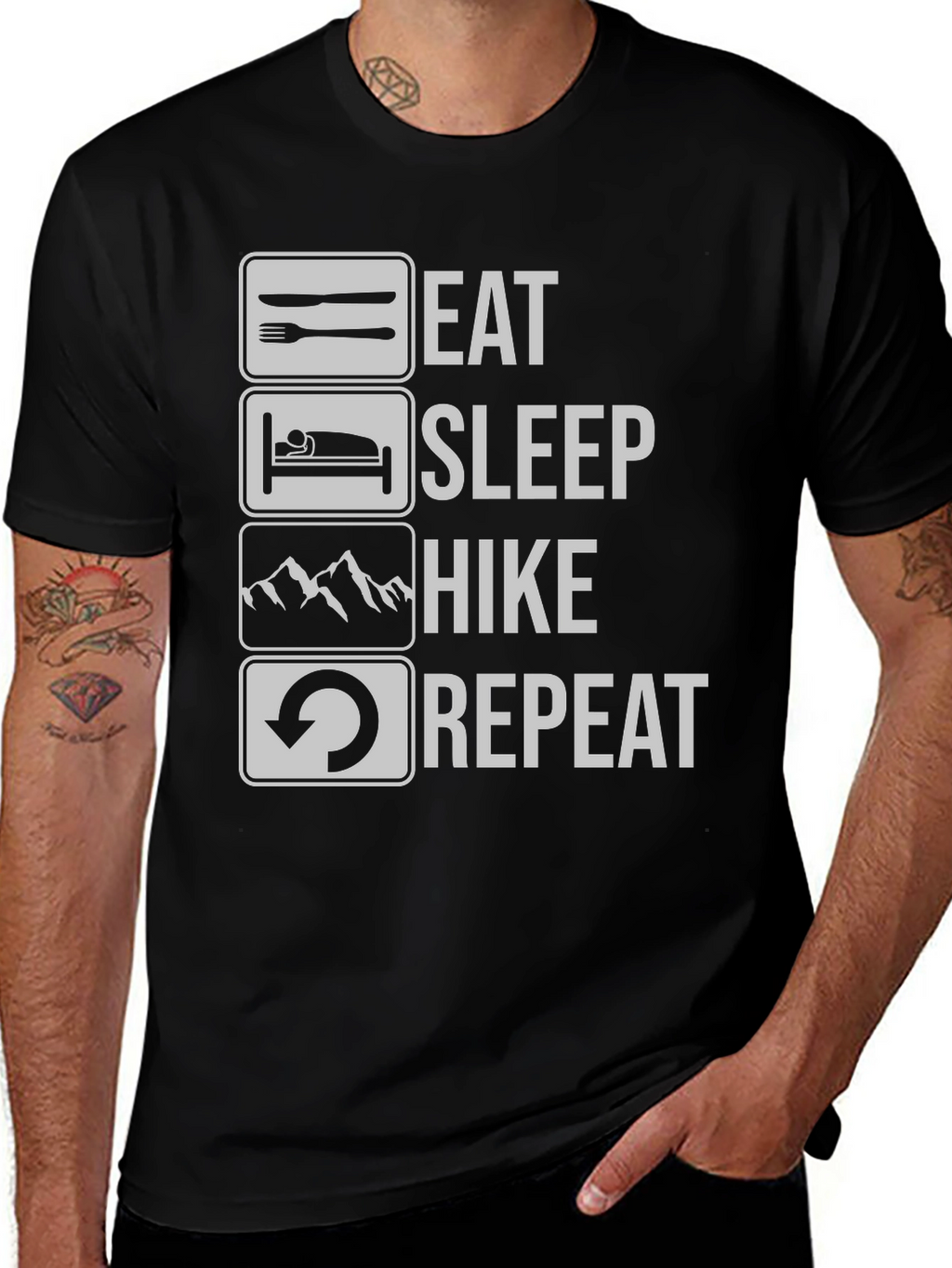 Eat Sleep Hike Repeat Graphic Tee