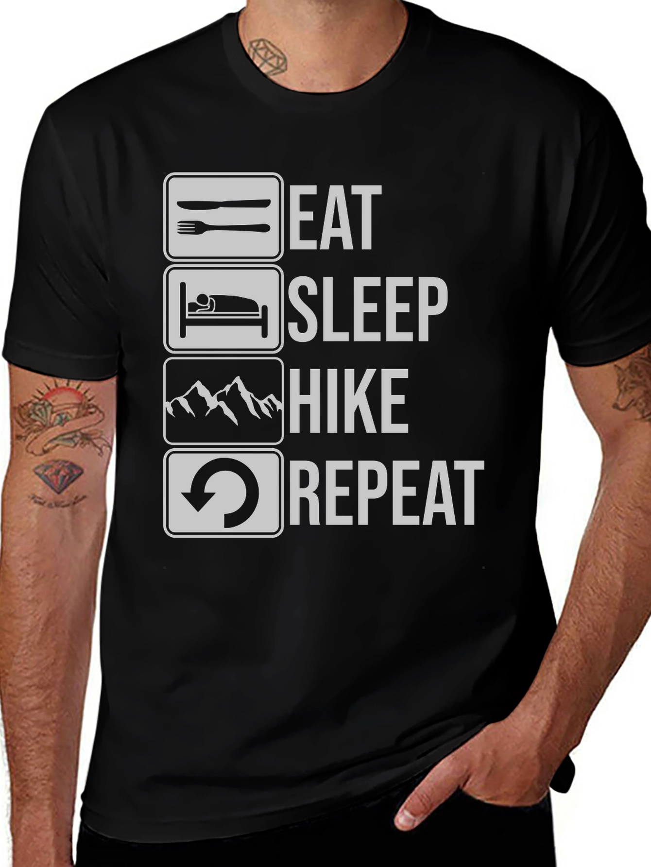 Eat Sleep Hike Repeat Graphic Tee